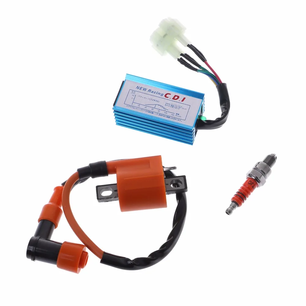 ATV Racing Ignition Coil Spark Plug CDI For Gy6 Scooter Go Kart 150cc 125cc 50cc JUN-22C
ATV Racing Ignition Coil Spark Plug CDI For Gy6 Scooter Go Kart 150cc 125cc 50cc JUN-22C