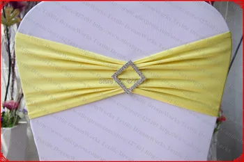 Yellow Single Layer Spandex/Lycra/Expand Bands/Covers With Rhombic Diamond Buckle&Pin For Wedding Party Banquet Decorations
Yellow Single Layer Spandex/Lycra/Expand Bands/Covers With Rhombic Diamond Buckle&Pin For Wedding Party Banquet Decorations