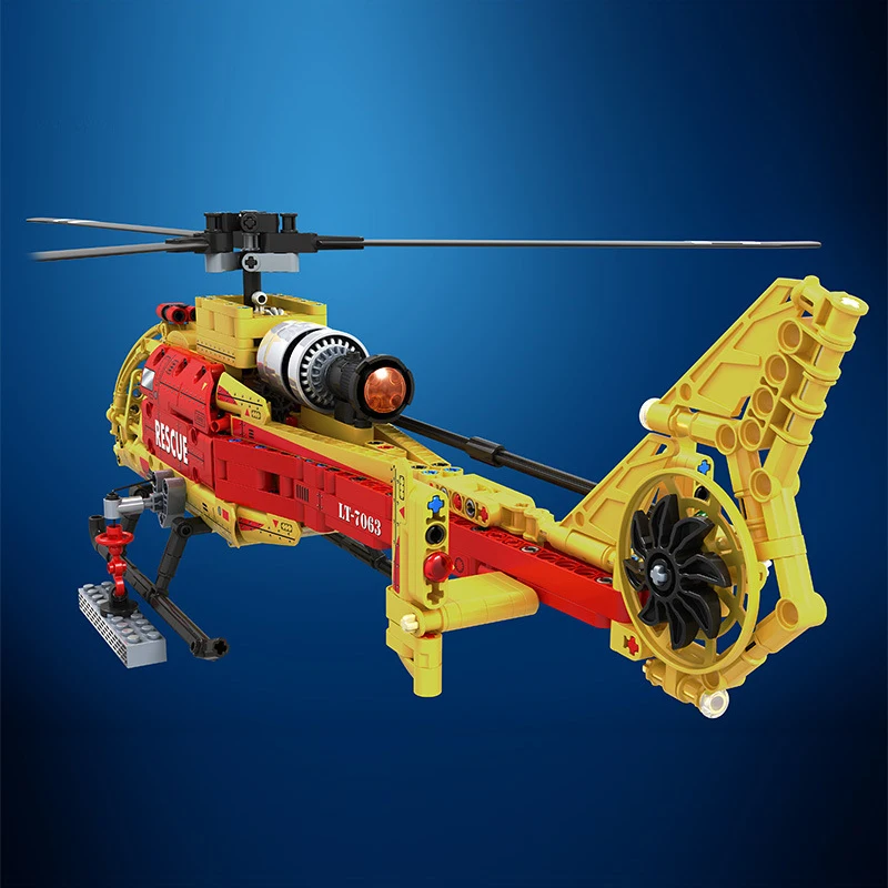 Городской самолет совместимый Technic Rescue Ultimate вертолет пожарный полицейский боец
