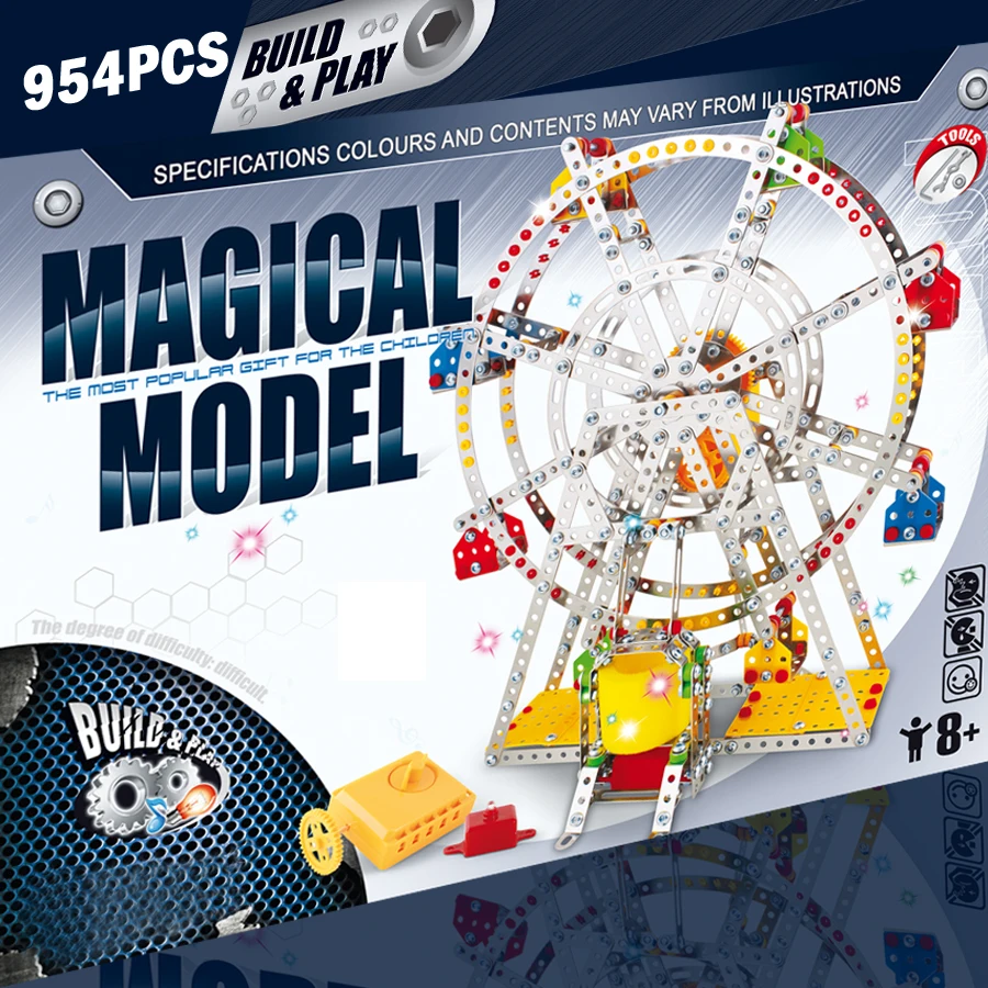3d puzzle Dynamic alloy Ferris wheel Building model with metal Beams and screws rotating the ferris wheel with Lights & Music
3d puzzle Dynamic alloy Ferris wheel Building model with metal Beams and screws rotating the ferris wheel with Lights & Music
