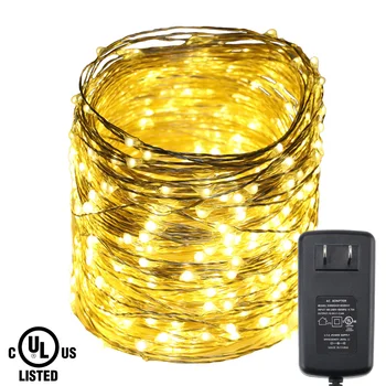 50M/165FT 500LEDs Silver Wire Warm White LED String Lights Starry Lights Xmas Wedding Fairy lights+UL GS CE Certified Adapter
50M/165FT 500LEDs Silver Wire Warm White LED String Lights Starry Lights Xmas Wedding Fairy lights+UL GS CE Certified Adapter