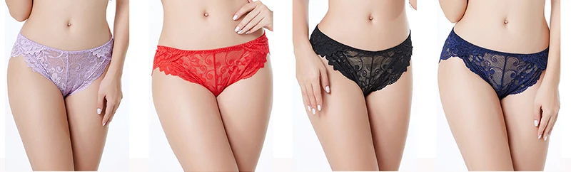 Jerrinut Full Lace Panty For Women Plus Size XL XXL XXXL XXXXL Briefs Underwear Lingerie Intiamtes Transparent Mid Waist Panties (2)