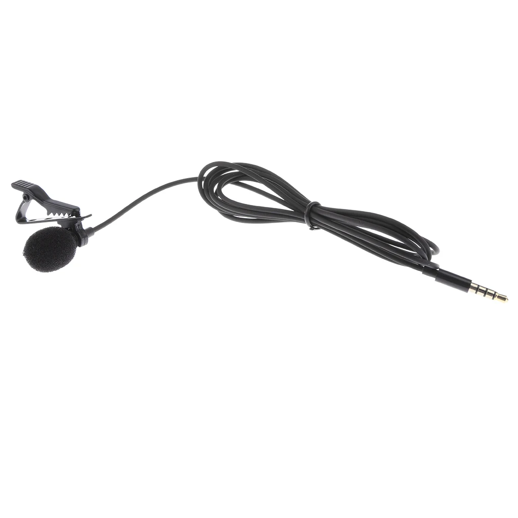 Wired 3.5mm Lapel Lavalier Microphone Condenser Mic with Small Bag for Audio Smartphone Recording
