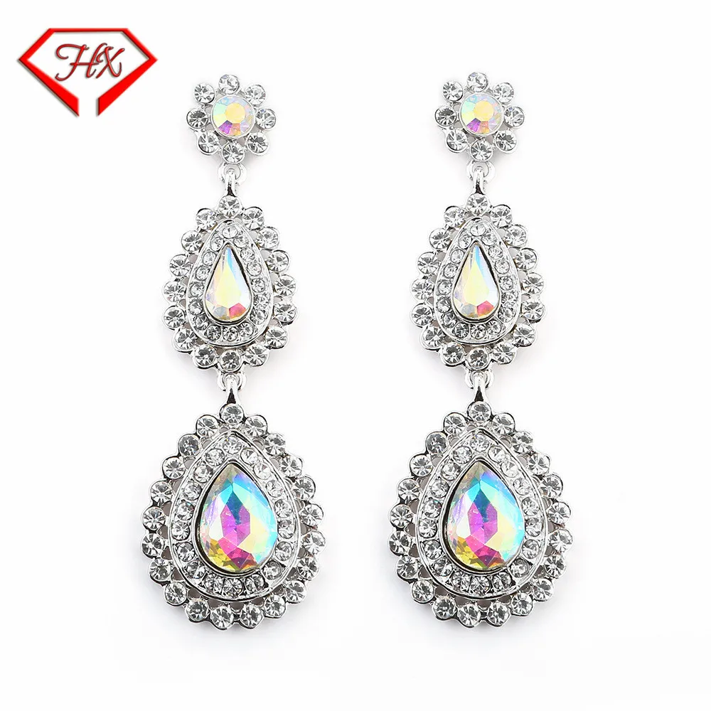 HX High Quality Elegant Long Capphire Crystal Diamonds Chandelier Statement Earrings For Women Fashion Dangle Jewelry Earring
HX High Quality Elegant Long Capphire Crystal Diamonds Chandelier Statement Earrings For Women Fashion Dangle Jewelry Earring