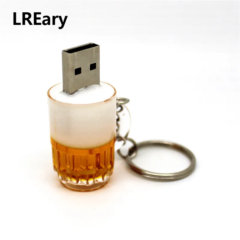 

Hot sale mini Beer Cup 128MB USB 2.0 flash drives 4GB 8GB 16GB 32GB small bulk cheap Bottle Pendrive 64GB Memory Stick Pen drive