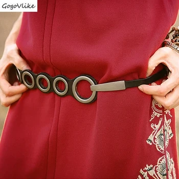 Cowskin Leather Cummerbund Hollow Out Women 2019 Slim Belt waist Shirt accessories Vintage Wide Waist Belts Metal Ring SA078S50
Cowskin Leather Cummerbund Hollow Out Women 2019 Slim Belt waist Shirt accessories Vintage Wide Waist Belts Metal Ring SA078S50