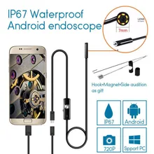 

HD 1.3MP 6 LED 8mm Len Hard cable Android USB endoscope IP67 waterproof detection endoscope tube camera OTG Android phone 720P