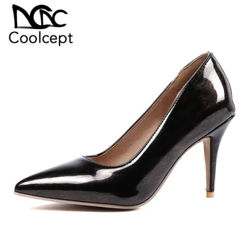 Coolcept Plus Size 30-48 Patent Leather Women Pumps Slip On Pointed Toe Thin High Heels Shoes Classic Office Ladies Footwear
Coolcept Plus Size 30-48 Patent Leather Women Pumps Slip On Pointed Toe Thin High Heels Shoes Classic Office Ladies Footwear