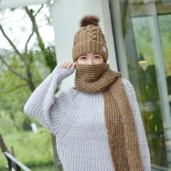Hat Scarf Set For Women Fashion Winter Warm Cashmere Wool Knitted Skullies Beanies Pompom Caps And Long Solid Scarf Scarves Set
Hat Scarf Set For Women Fashion Winter Warm Cashmere Wool Knitted Skullies Beanies Pompom Caps And Long Solid Scarf Scarves Set