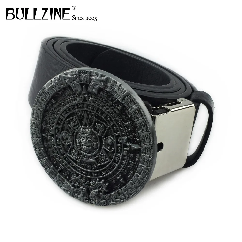 The Bullzine aztec calendar circle belt buckle with pewter finish with PU belt with connecting clasp FP-03217 drop shipping
The Bullzine aztec calendar circle belt buckle with pewter finish with PU belt with connecting clasp FP-03217 drop shipping