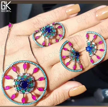 GODKI Luxury Flower Blossom Brazil Ring Necklace Earring Sets For Women Wedding Cubic Zircon Crystal CZ Dubai Bridal Jewelry Set
GODKI Luxury Flower Blossom Brazil Ring Necklace Earring Sets For Women Wedding Cubic Zircon Crystal CZ Dubai Bridal Jewelry Set