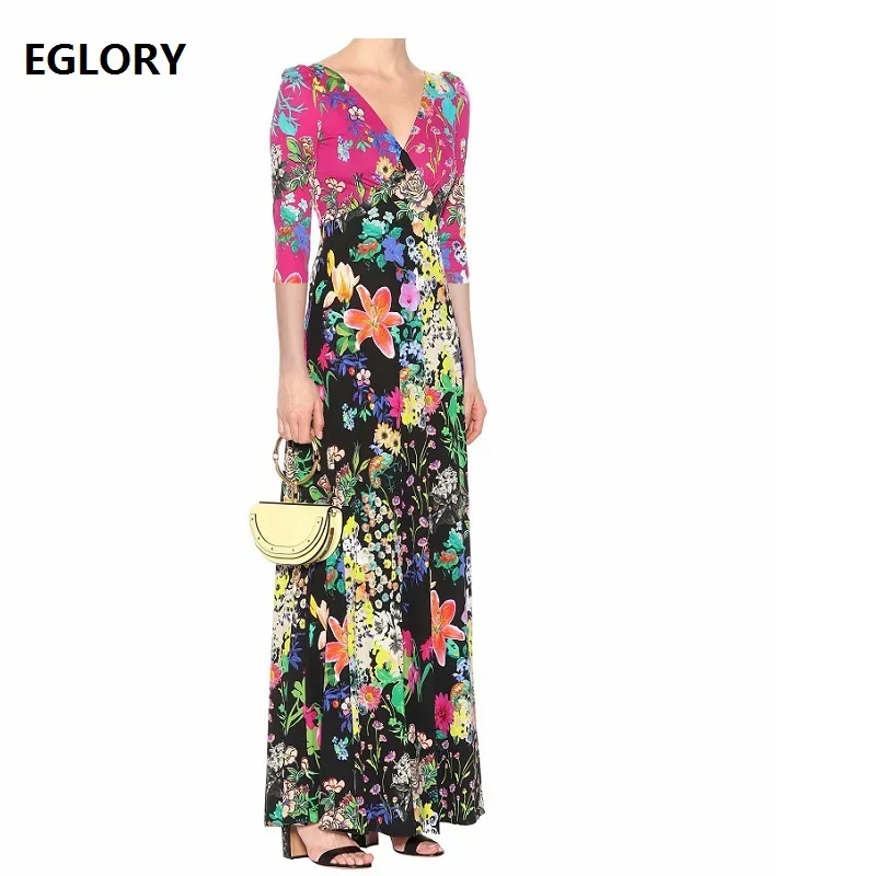 100%Silk Jersey Women Long Dress New 2019 Spring Summer Women V-Neck Charming Flower Print Half Sleeve Slim Fit & Flare Dress
100%Silk Jersey Women Long Dress New 2019 Spring Summer Women V-Neck Charming Flower Print Half Sleeve Slim Fit & Flare Dress