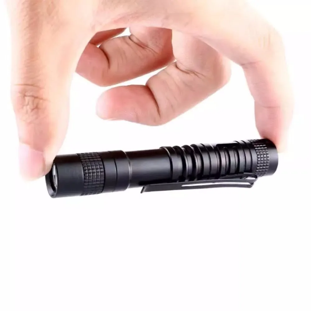 1PC Brand New Portable 71 Gift Q5 LED Flashlight 300LM 1-mode Torch Light with Clip Powered By 1*AAA /10440 Battery Black Color
1PC Brand New Portable 71 Gift Q5 LED Flashlight 300LM 1-mode Torch Light with Clip Powered By 1*AAA /10440 Battery Black Color
