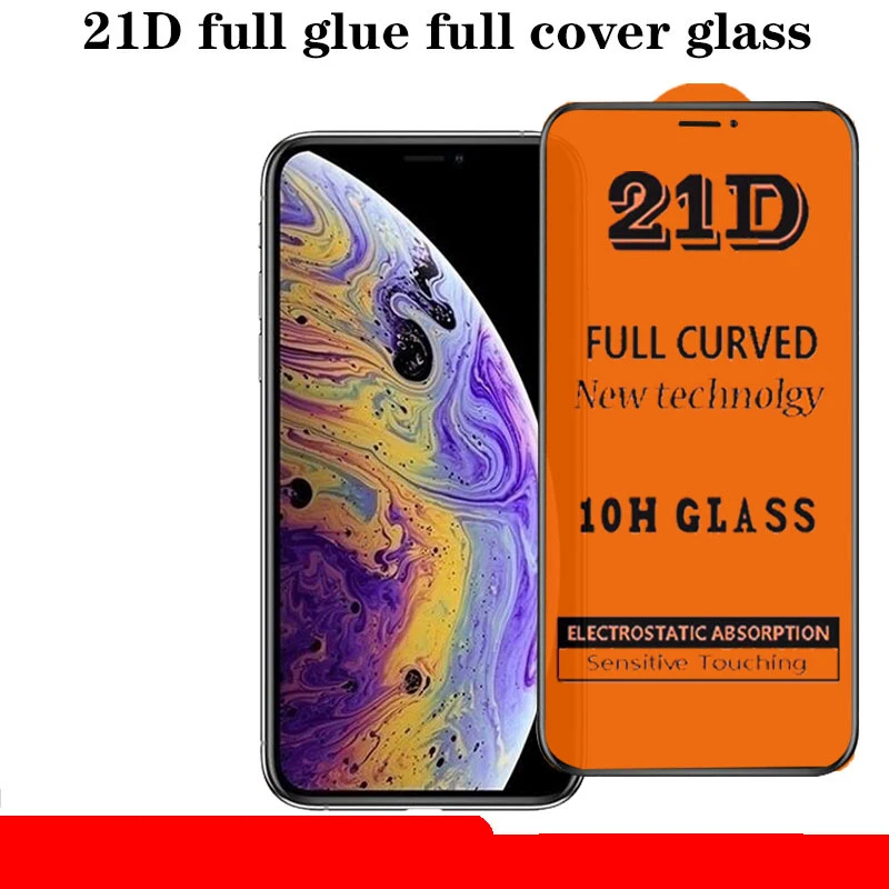 10pcs 21D Full Glue Cover Tempered Glass For iPhone 11 Pro Max XS XR X 8 7 6 6S Plus Toughen Protective Screen Protector Guard Film
10pcs 21D Full Glue Cover Tempered Glass For iPhone 11 Pro Max XS XR X 8 7 6 6S Plus Toughen Protective Screen Protector Guard Film