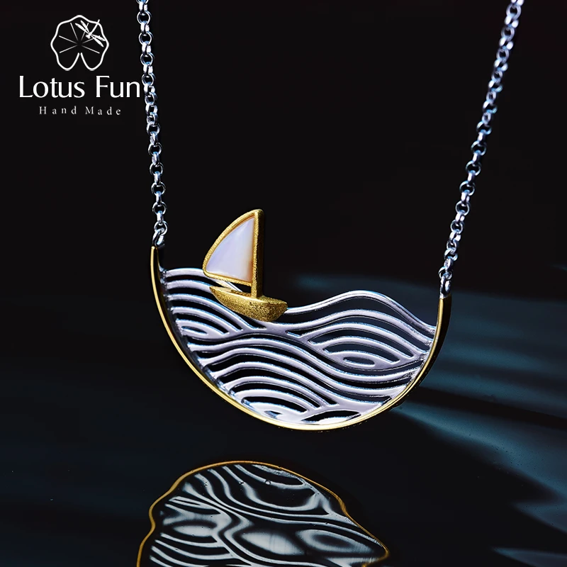 Lotus Fun Genuine 925 Sterling Silver Pendants Necklaces for Women Ocean Sailboat Multi-tone Gold Silver Chain Necklace Jewelry
Lotus Fun Genuine 925 Sterling Silver Pendants Necklaces for Women Ocean Sailboat Multi-tone Gold Silver Chain Necklace Jewelry