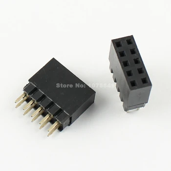 100 Pcs Per Lot 2.54mm 2x5 Pin 10 Pin Female Double Row Straight Header Strip PH:11mm PC104
100 Pcs Per Lot 2.54mm 2x5 Pin 10 Pin Female Double Row Straight Header Strip PH:11mm PC104