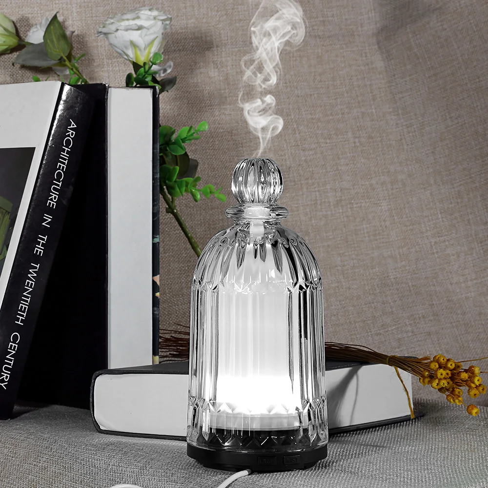 120ml Aroma Lamp Air Humidifier Glass Aroma Diffuser Oil Burner 3 Color Changing LED Lights Perfume Aroma Diffuser Aromalampa
120ml Aroma Lamp Air Humidifier Glass Aroma Diffuser Oil Burner 3 Color Changing LED Lights Perfume Aroma Diffuser Aromalampa