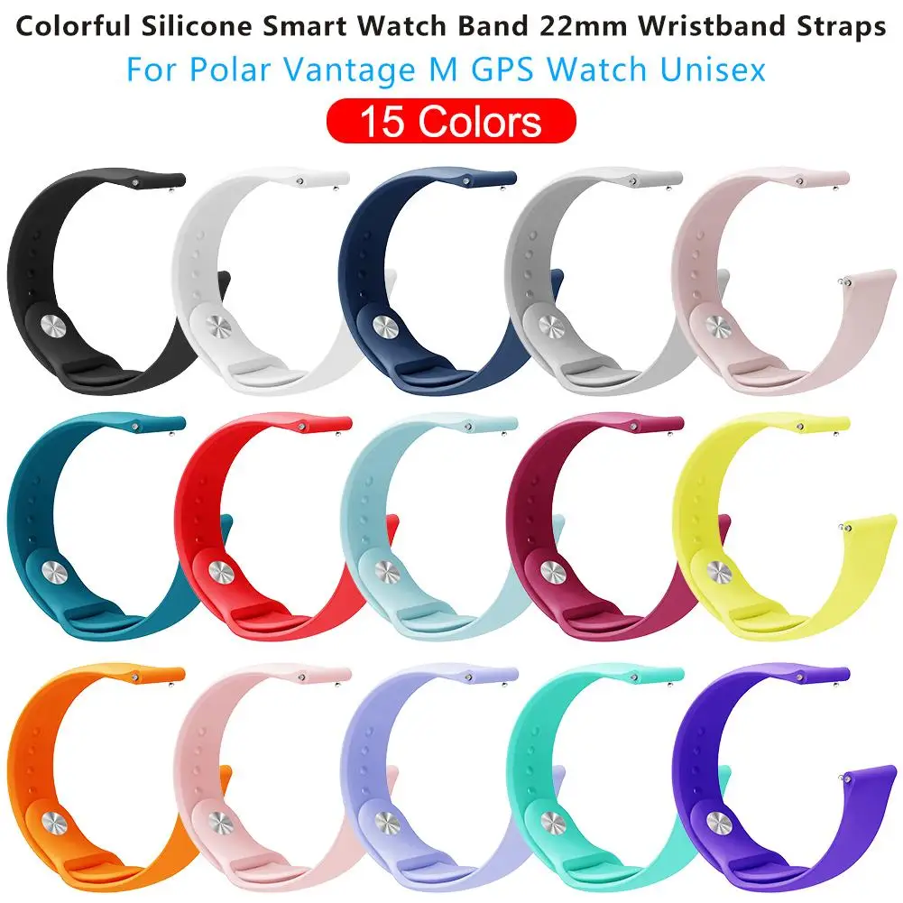 Colorful Silicone Smart Watch Band 22mm Wristband Straps For Polar Vantage M GPS Unisex Sport Soft Silicone Bracelet Watchband
Colorful Silicone Smart Watch Band 22mm Wristband Straps For Polar Vantage M GPS Unisex Sport Soft Silicone Bracelet Watchband
