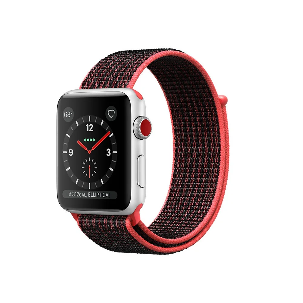 Лямка из нейлоновой ткани для наручных часов Apple Watch ремешок 42 мм/38 мм 44/40 iwatch серии