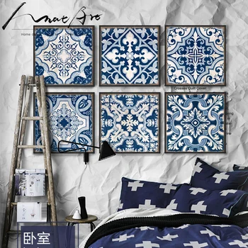 9 piece canvas art Chinese style Blue and white porcelain Moroccan Pattern modern poster print canvas art home decor No frame
9 piece canvas art Chinese style Blue and white porcelain Moroccan Pattern modern poster print canvas art home decor No frame