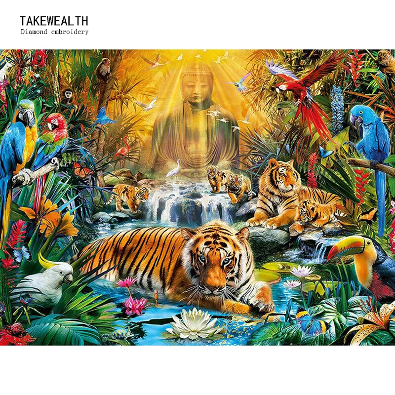 Full round diamond 5D DIY diamond embroidery Mysterious Tiger diamond painting Cross Stitch Rhinestone mosaic decoration fc028
Full round diamond 5D DIY diamond embroidery Mysterious Tiger diamond painting Cross Stitch Rhinestone mosaic decoration fc028