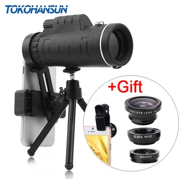 TOKOHANSUN 40X Telephoto Zoom Phone Lens Telescope 40x60 Lenses with Tripod for IPhone + Fisheye Wide Angle Macro 3In1 Lens
TOKOHANSUN 40X Telephoto Zoom Phone Lens Telescope 40x60 Lenses with Tripod for IPhone + Fisheye Wide Angle Macro 3In1 Lens