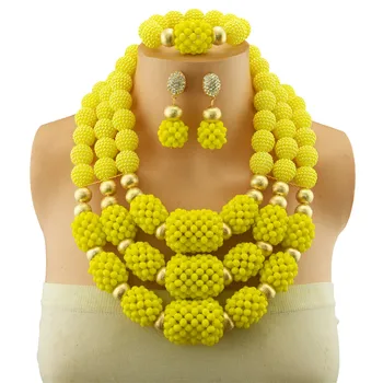 Yellow Simulated Pearl Beads African Copper Beaded Jewelry Set 2018 Nigerian Wedding Necklace Sets For Women
Yellow Simulated Pearl Beads African Copper Beaded Jewelry Set 2018 Nigerian Wedding Necklace Sets For Women