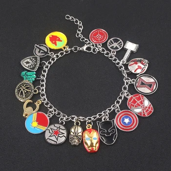 Wholesale Avengers Charms Bangles Bracelets Iron Man Thor Captain Marvel Thanos Black Widow Bracelet for Movie Fans Jewelry 
Wholesale Avengers Charms Bangles Bracelets Iron Man Thor Captain Marvel Thanos Black Widow Bracelet for Movie Fans Jewelry