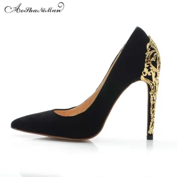 2019 Spring newest Genuine leather Shoes women metal thin heel pointed toe stilettos suede leather fashion black party shoes
2019 Spring newest Genuine leather Shoes women metal thin heel pointed toe stilettos suede leather fashion black party shoes