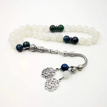 white agates tasbih with Lapis Lazuli beads gfit For Ramadan 33 66 99 Paryer beads Muslim misbaha luxurious Man's bracelets
white agates tasbih with Lapis Lazuli beads gfit For Ramadan 33 66 99 Paryer beads Muslim misbaha luxurious Man's bracelets
