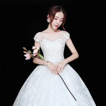 New Arrival Vintage Elegant Lace White Wedding Dresses Boat Neck Plus Size Ball Gown Robe de Cheap abito da sera
New Arrival Vintage Elegant Lace White Wedding Dresses Boat Neck Plus Size Ball Gown Robe de Cheap abito da sera