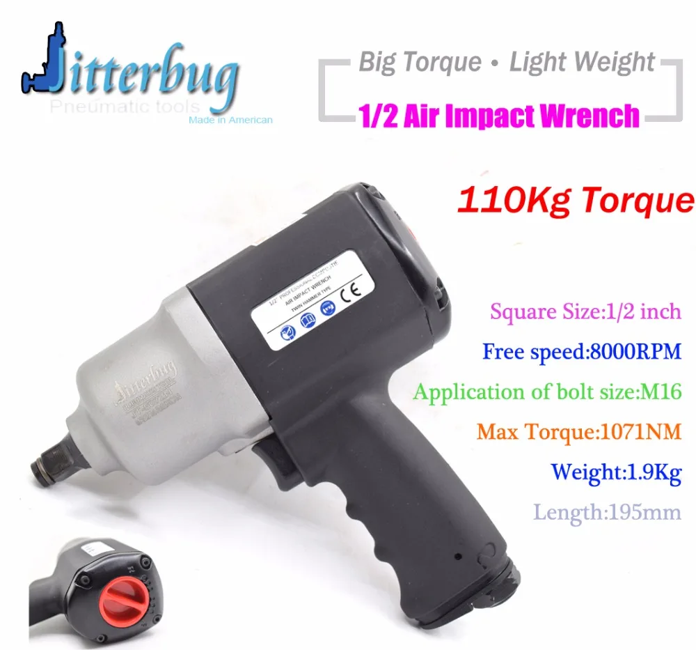 Wilin 507ZN Industrial Pneumatic Tools 1/2 Inch Air Impact Wrench 1000FT Twin Hammer Super Torque
Wilin 507ZN Industrial Pneumatic Tools 1/2 Inch Air Impact Wrench 1000FT Twin Hammer Super Torque