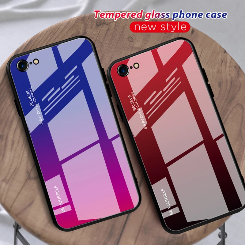 For iPhone 7 Case Gradient Glass Phone Case For iPhone 7 Full Protective Silicone TPU Frame Hard Back Cover For iPhone 7 Shell
For iPhone 7 Case Gradient Glass Phone Case For iPhone 7 Full Protective Silicone TPU Frame Hard Back Cover For iPhone 7 Shell