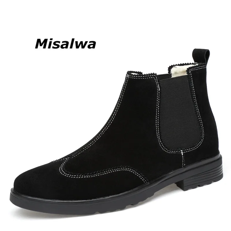 Misalwa Handcrafted Mens Black Boot Leather Autumn Wingtip Shoes Chelsea Boots Male Slip on Formal Winter Snow Boots
Misalwa Handcrafted Mens Black Boot Leather Autumn Wingtip Shoes Chelsea Boots Male Slip on Formal Winter Snow Boots