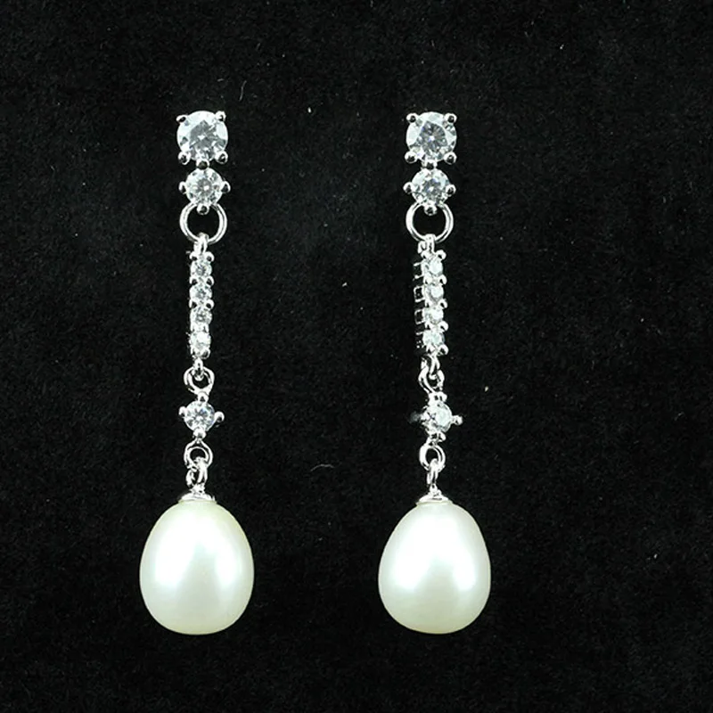 Fashion Drop Dangling Earrings Women Vintage CZ Bridal Jewelry Beads White Real Natural Pearl Earring
Fashion Drop Dangling Earrings Women Vintage CZ Bridal Jewelry Beads White Real Natural Pearl Earring