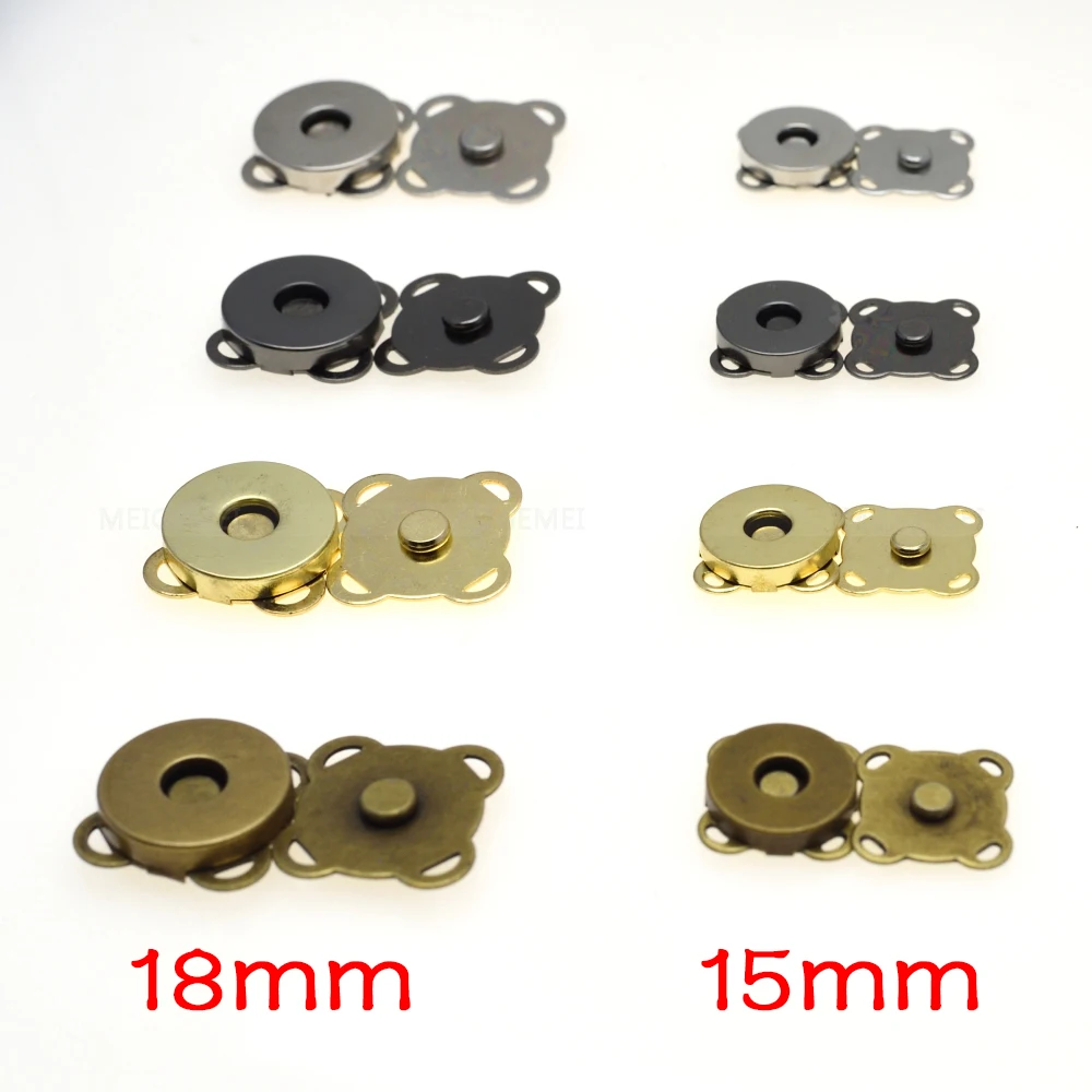 Metal Magnetic Snap Fasteners Clasps Buttons Handbag Purse Wallet Craft Bags Parts Accessories 15mm 18mm 4 Colors
Metal Magnetic Snap Fasteners Clasps Buttons Handbag Purse Wallet Craft Bags Parts Accessories 15mm 18mm 4 Colors
