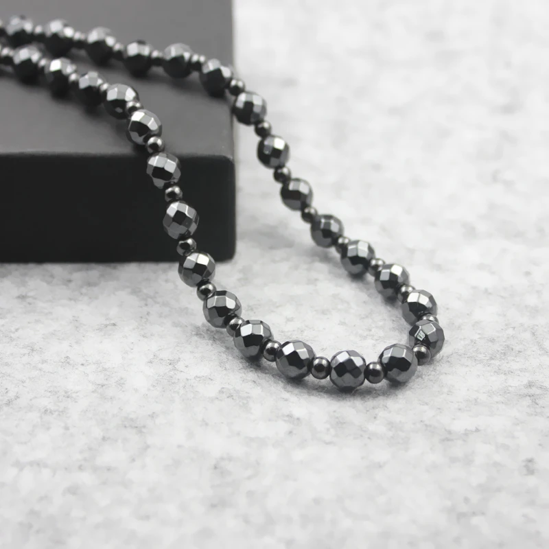 Shiny Magnetic Hematite Faced Beads Necklace 8mm with Small Round Beads Handmade Jewelry Healthy Power Necklace
Shiny Magnetic Hematite Faced Beads Necklace 8mm with Small Round Beads Handmade Jewelry Healthy Power Necklace
