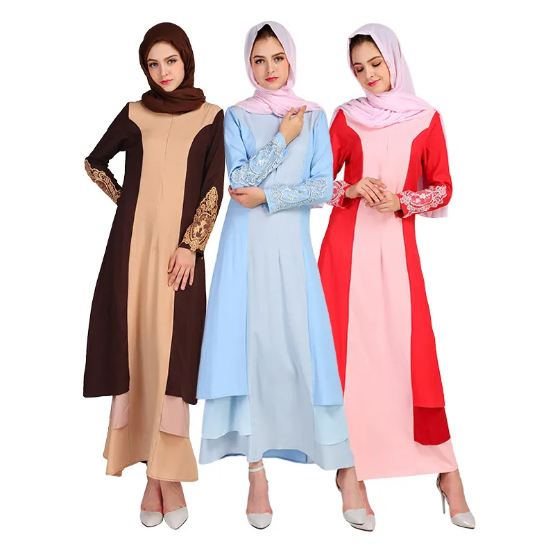 CHAMSGEND Muslim Arab Middle East color matching robes large size long skirt casual elegant fashion high-end casual beach skirt
CHAMSGEND Muslim Arab Middle East color matching robes large size long skirt casual elegant fashion high-end casual beach skirt