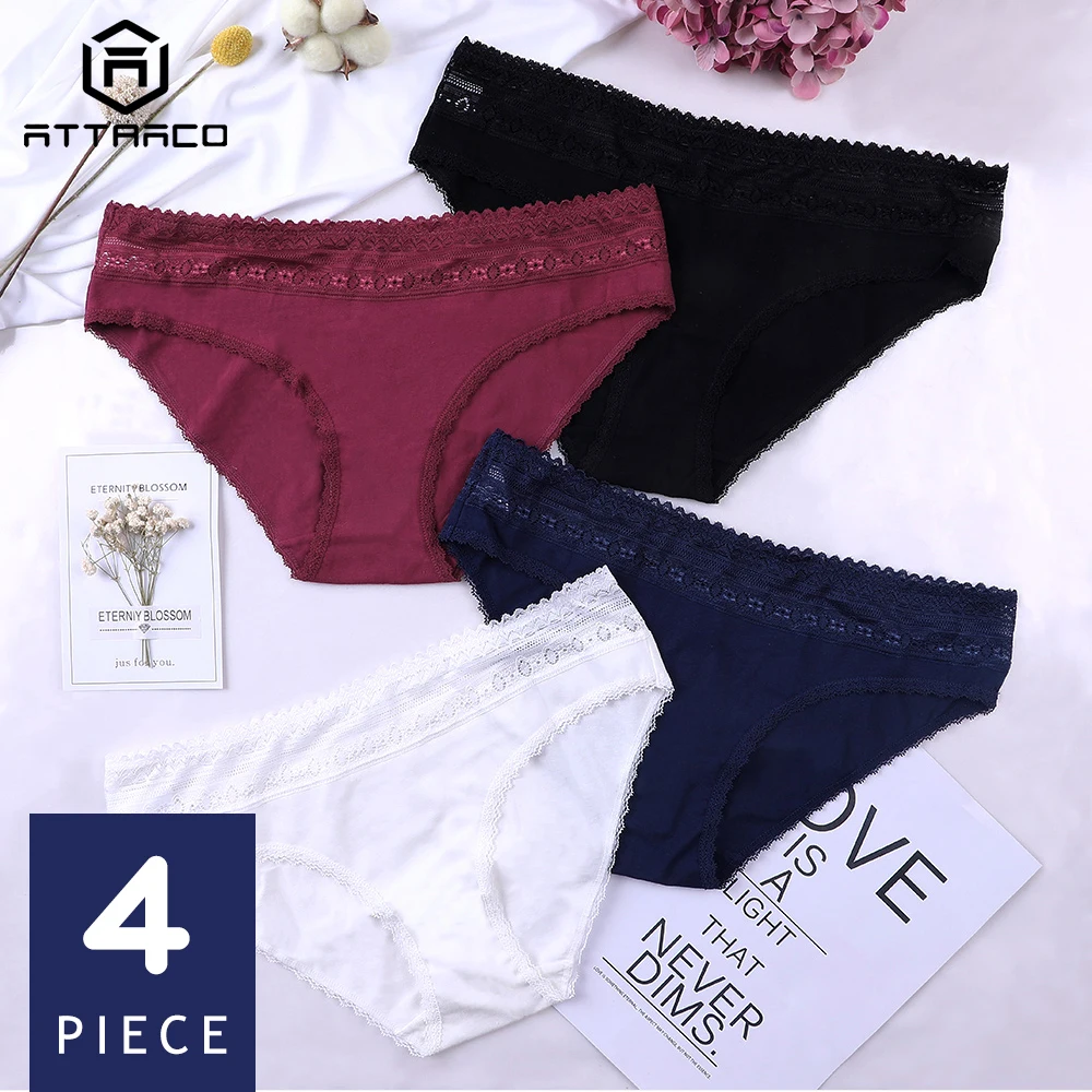 ATTRACO Women's Underwear Panties Briefs Cotton Soft Ladies Solid Packs of 4 Mid Waist Breathable High Quality Hot Sale Stretch
ATTRACO Women's Underwear Panties Briefs Cotton Soft Ladies Solid Packs of 4 Mid Waist Breathable High Quality Hot Sale Stretch