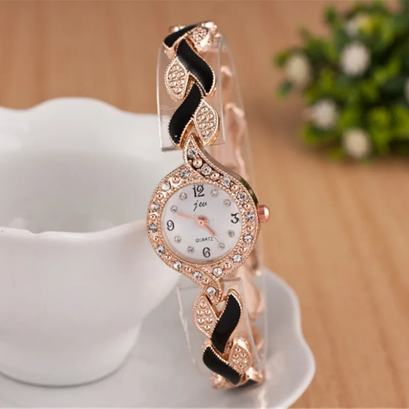 Женские часы с браслетом JW Роскошные наручные кристаллами повседневные