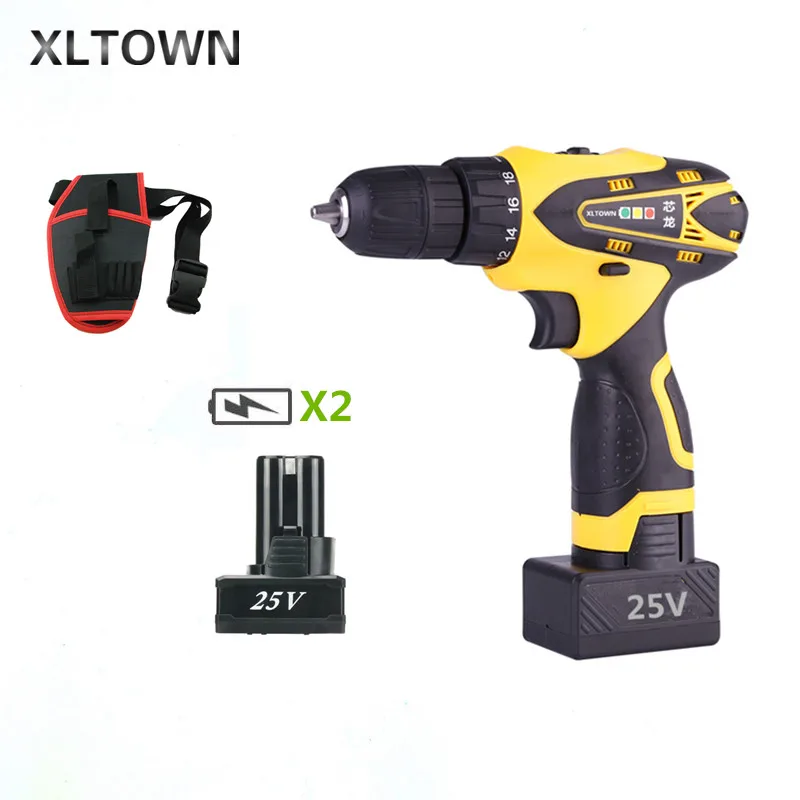 XLTOWN 25v Mini Drill Multi-function Rechargeable Lithium Battery Electric Screwdriver power tools Hand Electric drill
XLTOWN 25v Mini Drill Multi-function Rechargeable Lithium Battery Electric Screwdriver power tools Hand Electric drill