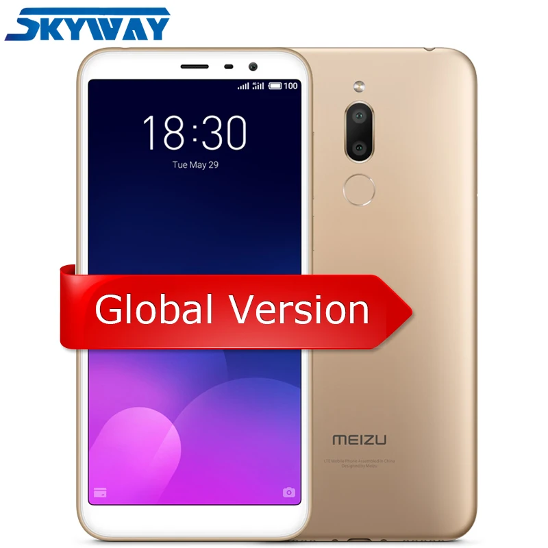 

Original Meizu M6T 2GB 16GB Global Version Mobile Phone Octa Core 5.7" IPS Screen Dual Rear Camera Fingerprint EU M6 T