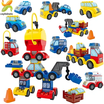56pcs City Car DIY Building Blocks Duploed Police bus truck Robot Creator Assembled Educational Bricks Toys for children
56pcs City Car DIY Building Blocks Duploed Police bus truck Robot Creator Assembled Educational Bricks Toys for children