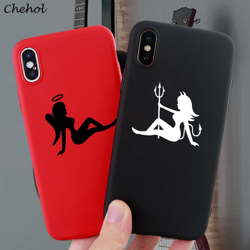 Funny Cell Phone Cases for iPhone 6s 7 8 11 Plus Pro X XS MAX XR Case Angel Devil Soft Silicone Fitted Phone Covers Accessories
Funny Cell Phone Cases for iPhone 6s 7 8 11 Plus Pro X XS MAX XR Case Angel Devil Soft Silicone Fitted Phone Covers Accessories