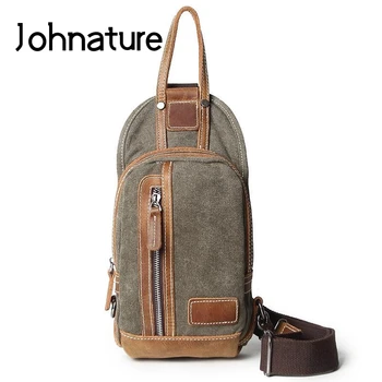 Johnature Retro Men Canvas Chest Bags Messenger Bag England Style 2020 New Leisure Solid Color Zipper Shoulder&Crossbody Bags 
Johnature Retro Men Canvas Chest Bags Messenger Bag England Style 2020 New Leisure Solid Color Zipper Shoulder&Crossbody Bags