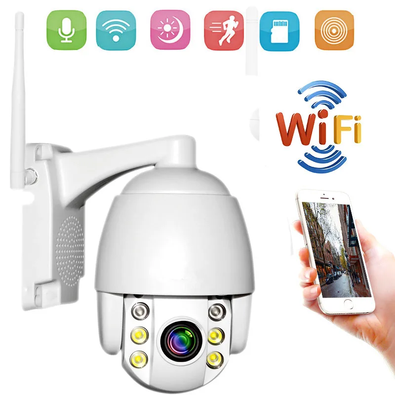 Wifi IP Camera Outdoor WIFI 5X Zoom 2.8-12mm lens 1080P PTZ Security Video Surveillance Camera Two-Way Audio Color Night Vision
Wifi IP Camera Outdoor WIFI 5X Zoom 2.8-12mm lens 1080P PTZ Security Video Surveillance Camera Two-Way Audio Color Night Vision
