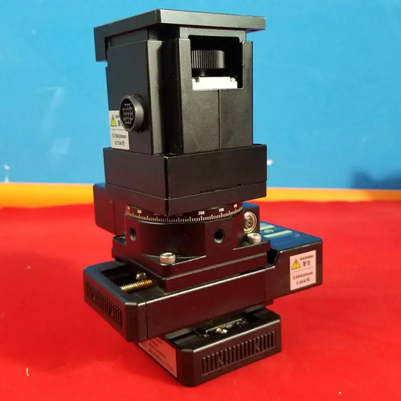 High-precision electric four-axis stage, XY cross-axis, R-axis rotation, effective stroke 360 degrees
High-precision electric four-axis stage, XY cross-axis, R-axis rotation, effective stroke 360 degrees