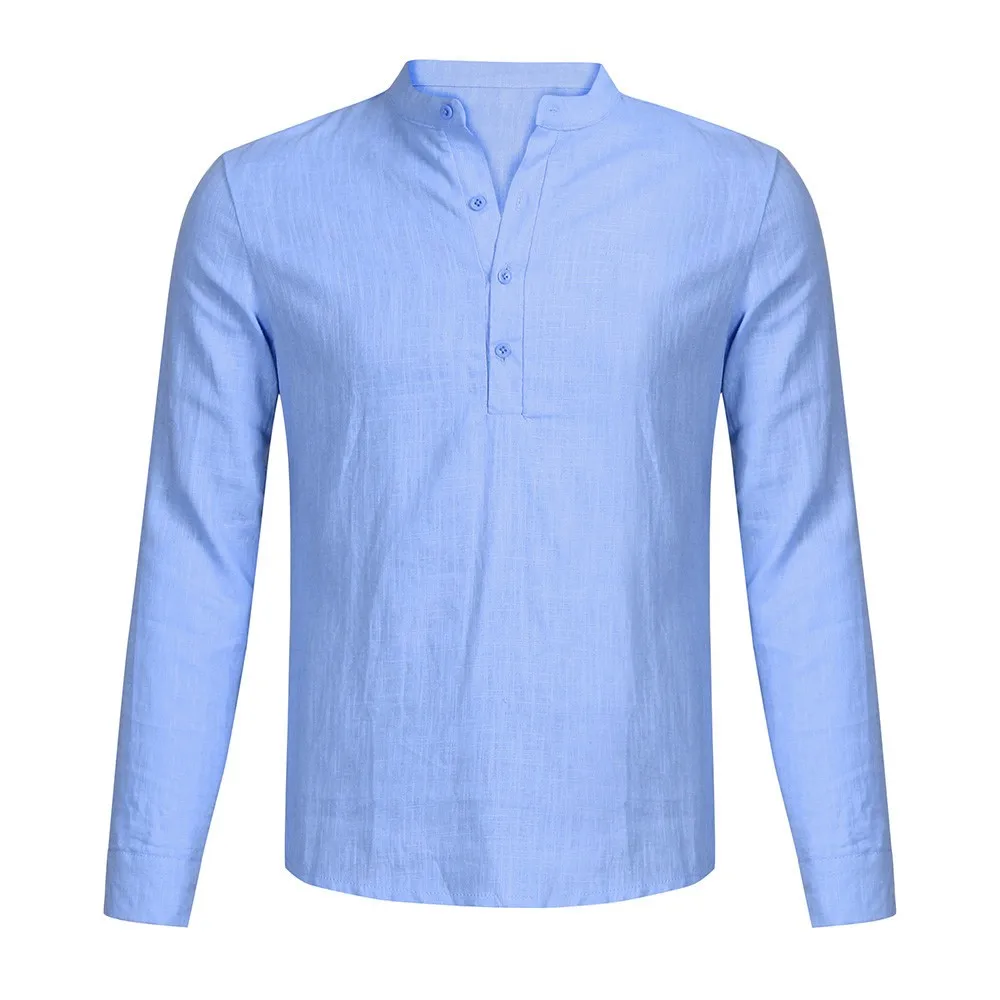 Sleeper 2019 Men Linen Long Sleeve V Neck Button Up Shirts Male Casual Business Fit Blouse fashion design
Sleeper 2019 Men Linen Long Sleeve V Neck Button Up Shirts Male Casual Business Fit Blouse fashion design