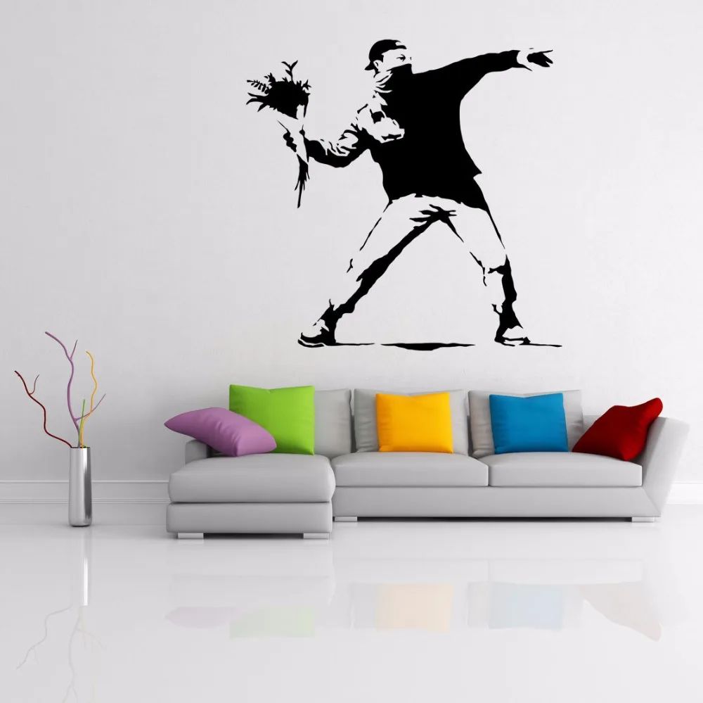 Banksy Vinyl Wall Decal Patriot Wall Decor Removable Flower Man Wall Vinyl Sticker Decor for Home Decor Removable Decal AY0156
Banksy Vinyl Wall Decal Patriot Wall Decor Removable Flower Man Wall Vinyl Sticker Decor for Home Decor Removable Decal AY0156