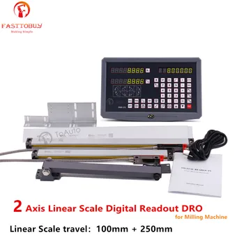 2 Axis Linear Scale Travel: 100mm & 250mm Linear Encoder Digital Readout DRO for Drill/EDM/Milling/Grinding/Lathe Machine
2 Axis Linear Scale Travel: 100mm & 250mm Linear Encoder Digital Readout DRO for Drill/EDM/Milling/Grinding/Lathe Machine